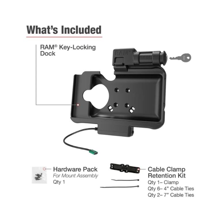 Collection of ram-hol-sam58cpklu tablet powered cradle parts in a gallery layout