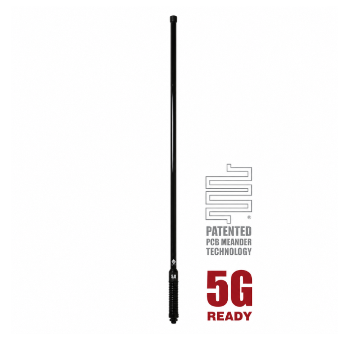 Collection of RFI CD8194-B black cellular vehicle antenna with spring base, product view in a gallery layout