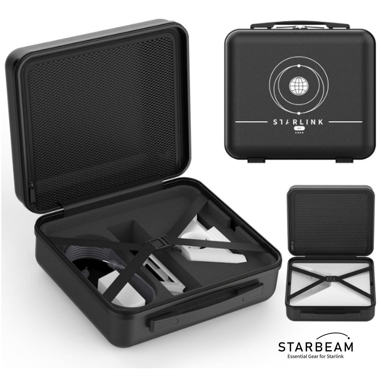 Collection of STARBEAM Starlink Mini Travel Suitcase, compact zippered case in a gallery layout
