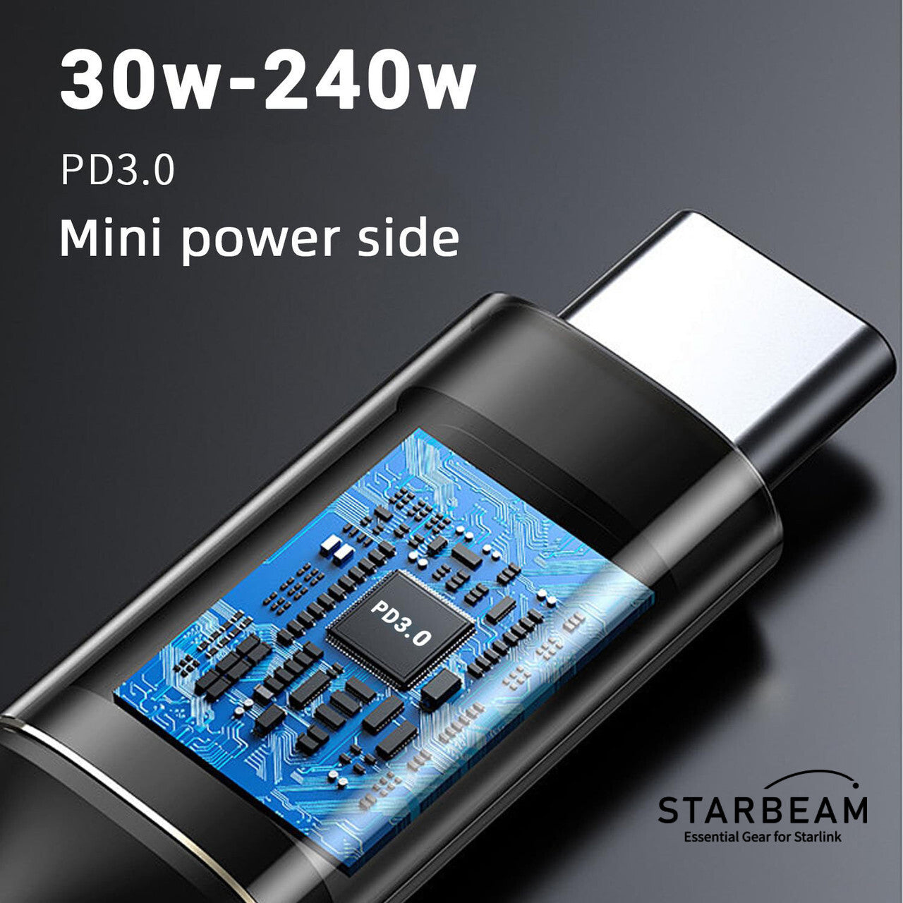 Collection of STARBEAM Starlink Mini 20V DC 5m USB-C Power Cable in a gallery layout