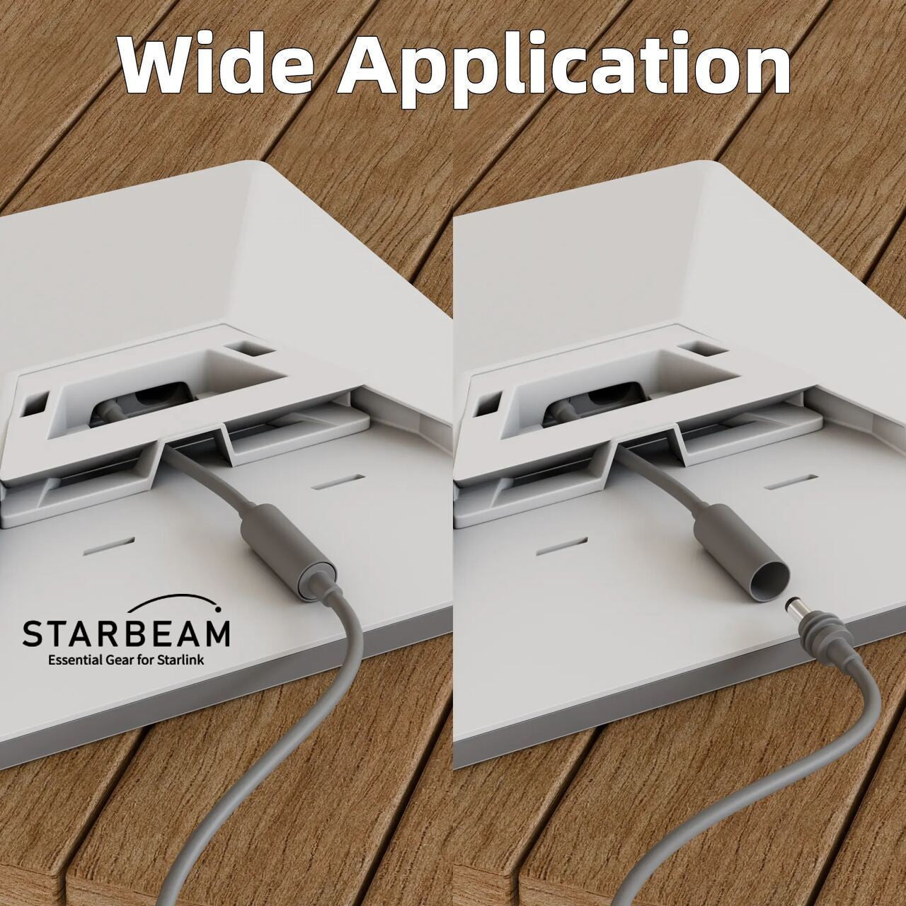Collection of STARBEAM Starlink Mini DC to DC Female Adapter Power Extension 17cm, connector detail in a gallery layout