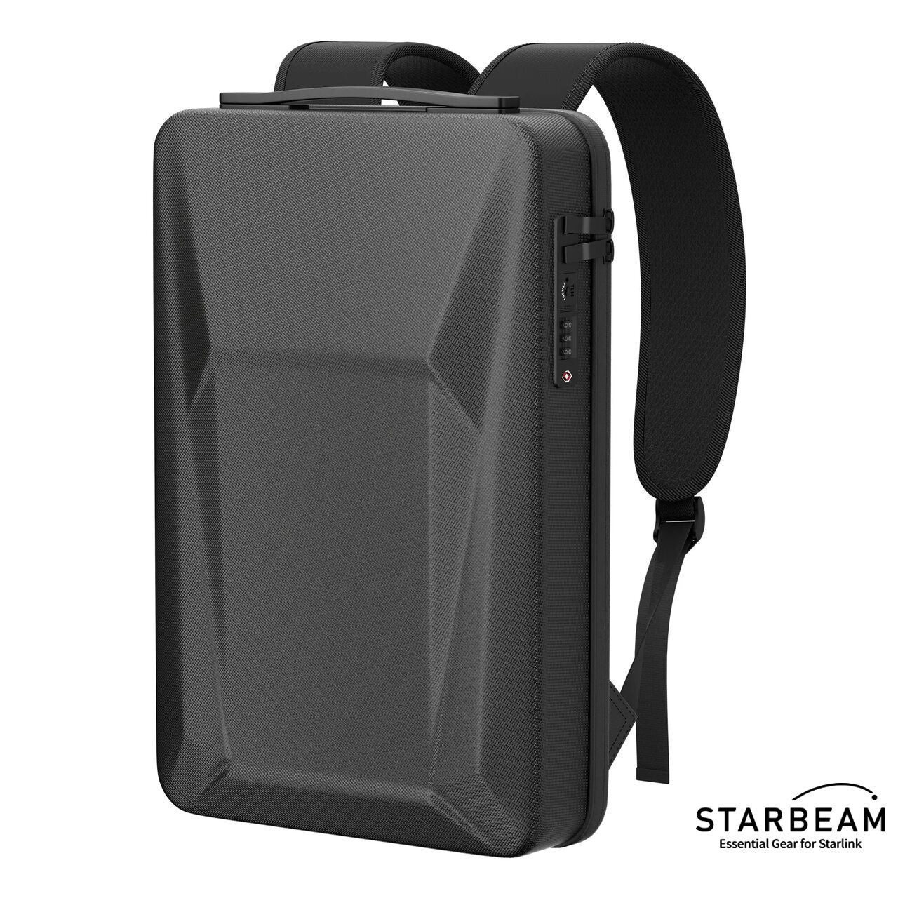 Collection of STARBEAM Starlink Mini Hard Shell Anti-theft Backpack with TSA lock and USB ports in a gallery layout
