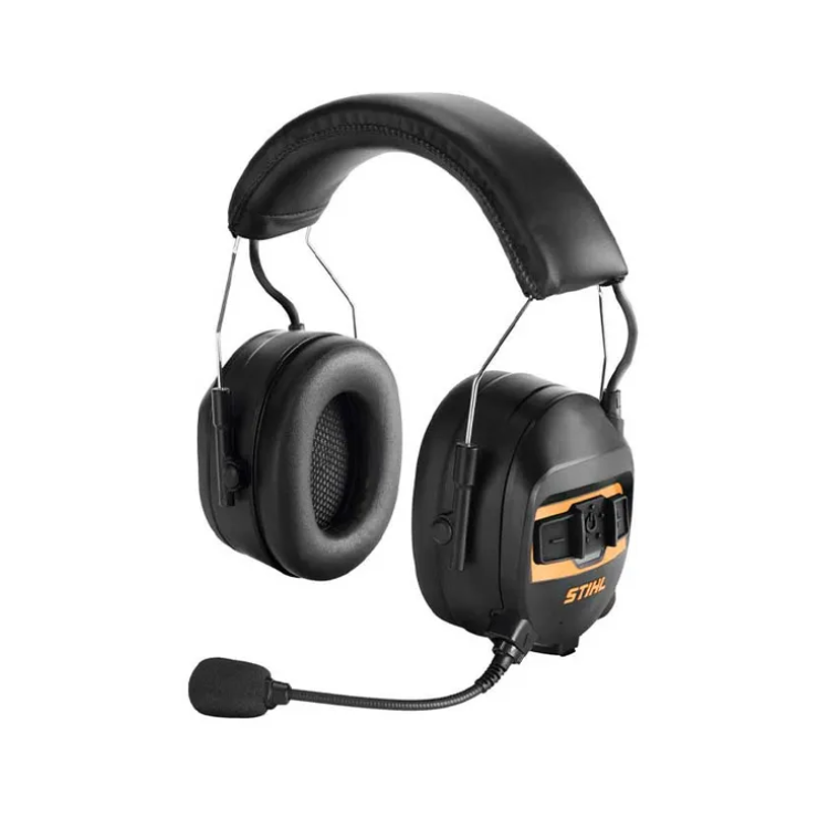 Collection of STIHL ADVANCE ProCOM earmuffs, mesh comms headset, product view in a gallery layout