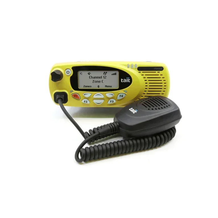 Collection of Tait TM9355 Radio yellow front no keys in a gallery layout