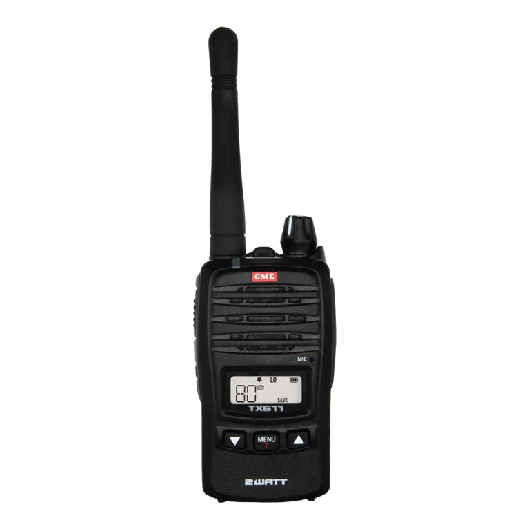 Collection of GME TX677 Black Radio front view NZ in a gallery layout