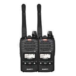 Collection of GME TX677 twin pack Black Radio front view NZ in a gallery layout