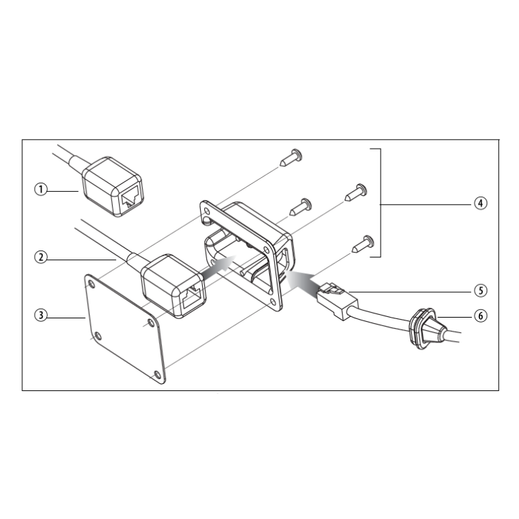 Collection of Tait TM8 TM9 Control Head Extension Cable with Connection Box - 6m in a gallery layout