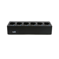 Collection of Tait TP8 or TP9 6-bay charger front in a gallery layout