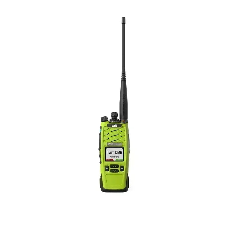 Collection of Tait TP9765 green Portable Radio front in a gallery layout