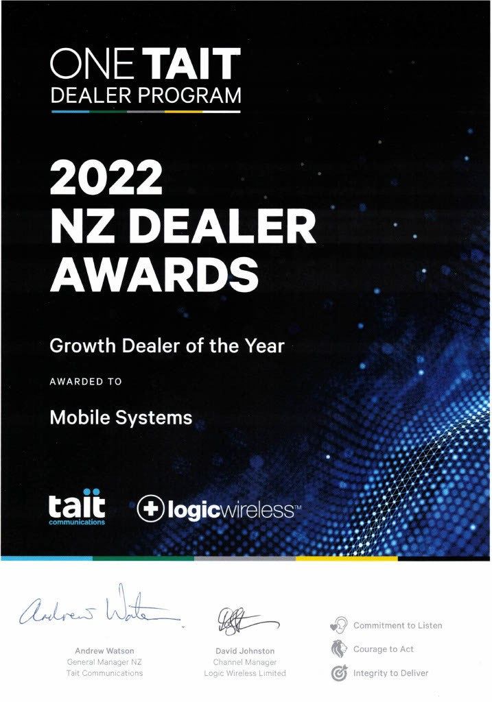 Dealer Recognition Program Example Awards & Industry Recognition | Mobile Systems Limited