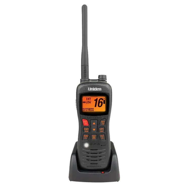 Collection of Uniden MHS245 Marine Portable Radio image in a gallery layout