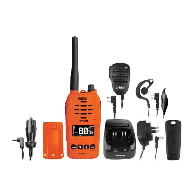 Collection of Uniden XTRAK Orange Pack NZ in a gallery layout
