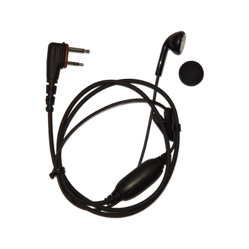 Collection of Black earbud with microphone on a white background in a gallery layout