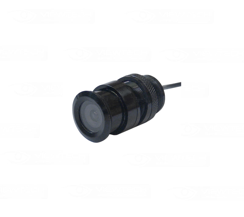 Collection of Viewtech VT0764 heavy duty flush mount vehicle camera in black, side view in a gallery layout