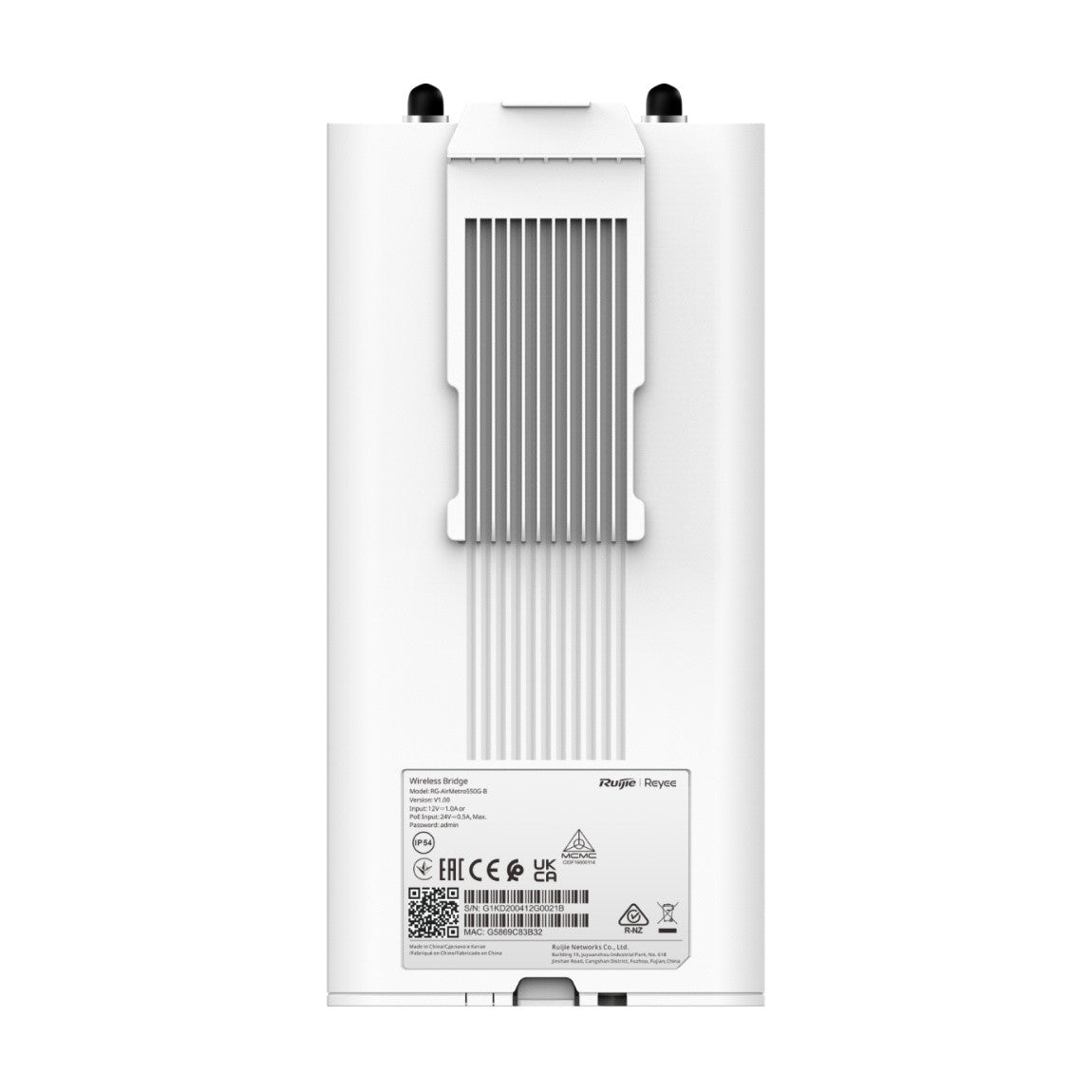 Collection of Ruijie Reyee RG-AirMetro550G-B base station, side profile in a gallery layout
