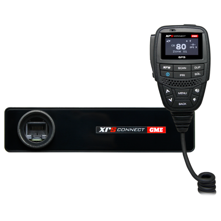 Collection of GME XRS-390CAG OLED speaker microphone, front view in a gallery layout