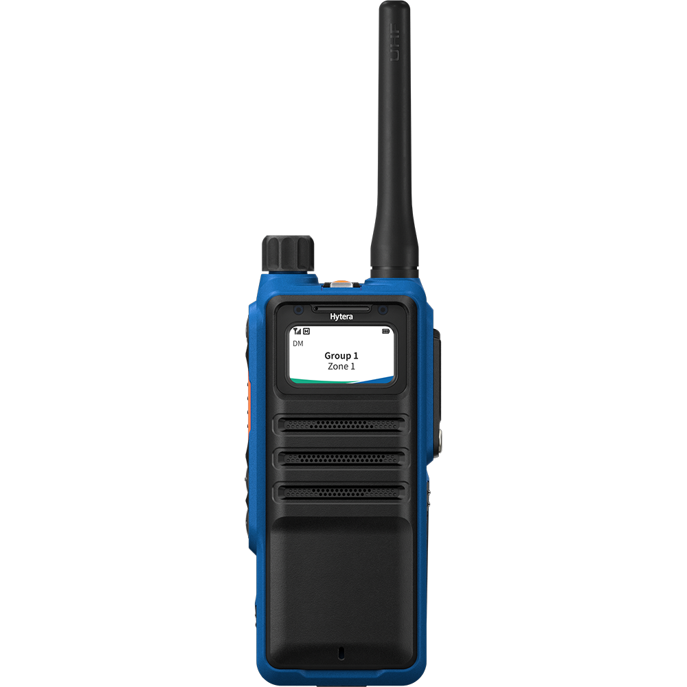 Collection of Hytera HP712 EX intrinsically safe radio, front view in a gallery layout
