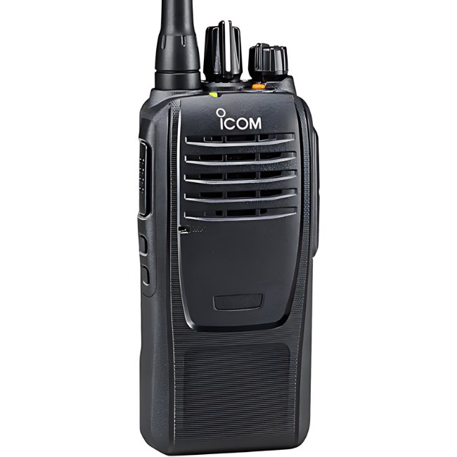 Collection of Icom IC-F1100DS VHF digital radio, display and simple keypad in a gallery layout