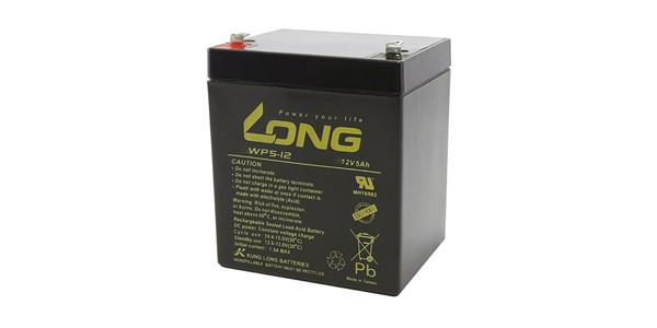 Collection of Chiayo 12W0029 lead-acid battery, 12V 5Ah, front view in a gallery layout