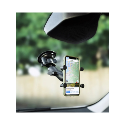 Collection of ram suction cup mount used on a vehicle windscreen in a gallery layout