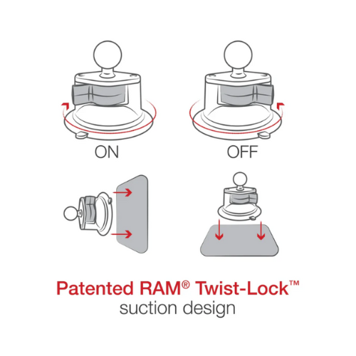 Collection of ram suction cup twist lock mechanism diagram in a gallery layout