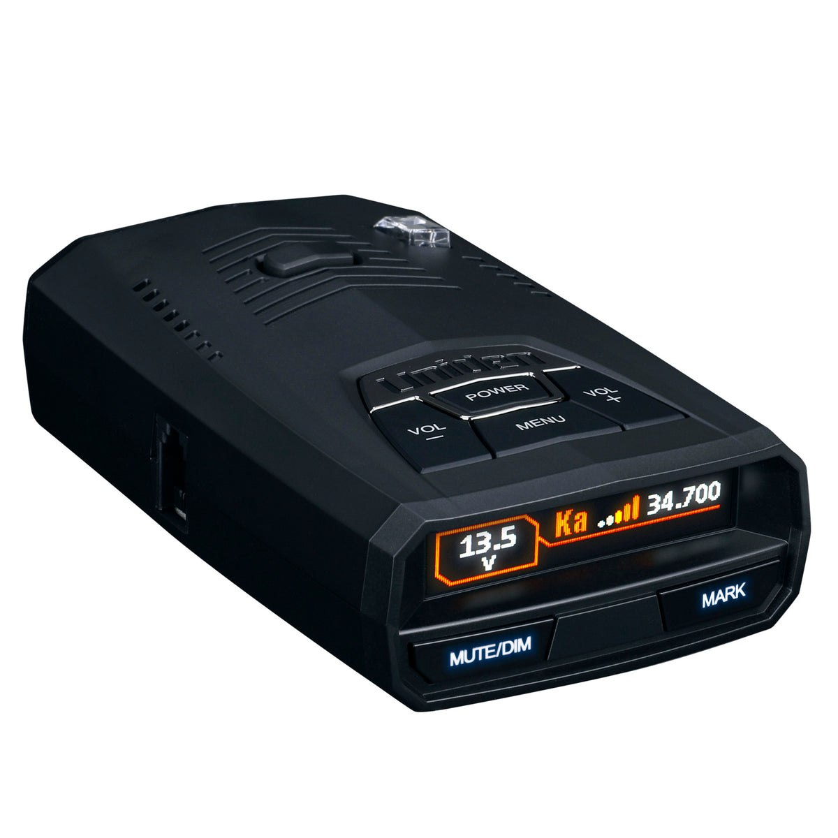 Collection of Uniden R4NZ radar detector, front view showing OLED display in a gallery layout