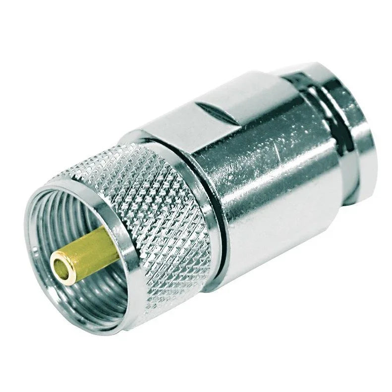 Collection of Connector UHF-04 Plug - RG213 or 214 Type Cable - Clamp - Silver plated in a gallery layout