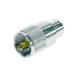 Collection of Connector UHF-27 Plug - RG213 or 214 Type Cable - Twist on - Nickel in a gallery layout